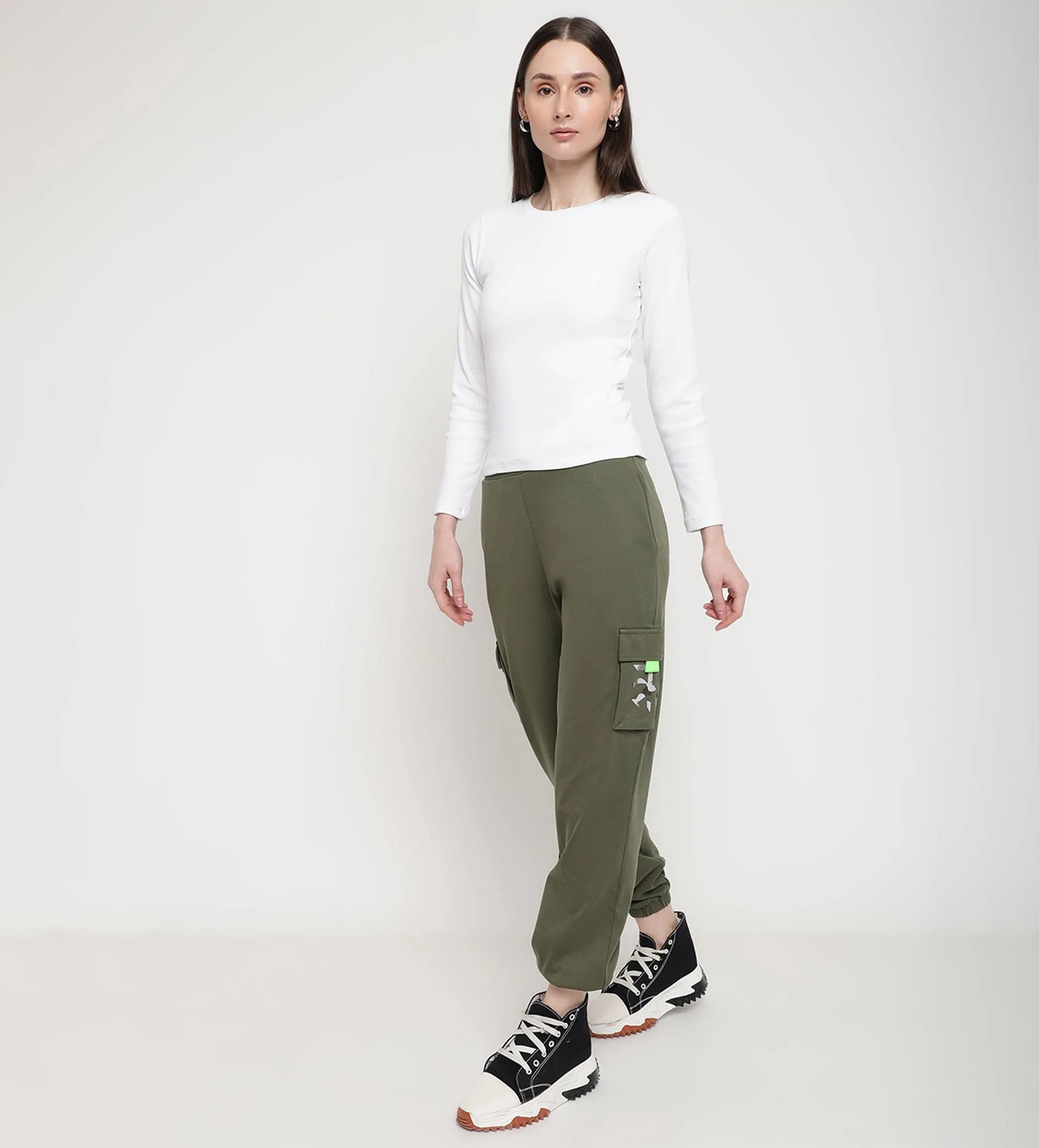 White Rib Knit Top for Women