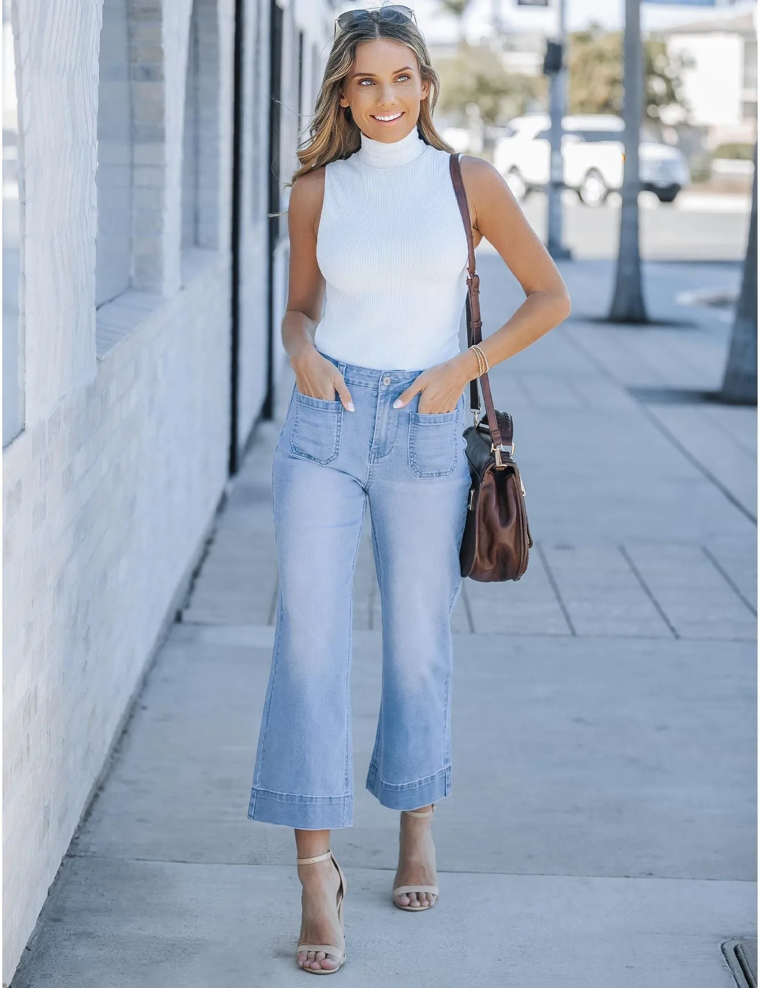 Wide Leg Cropped Pants