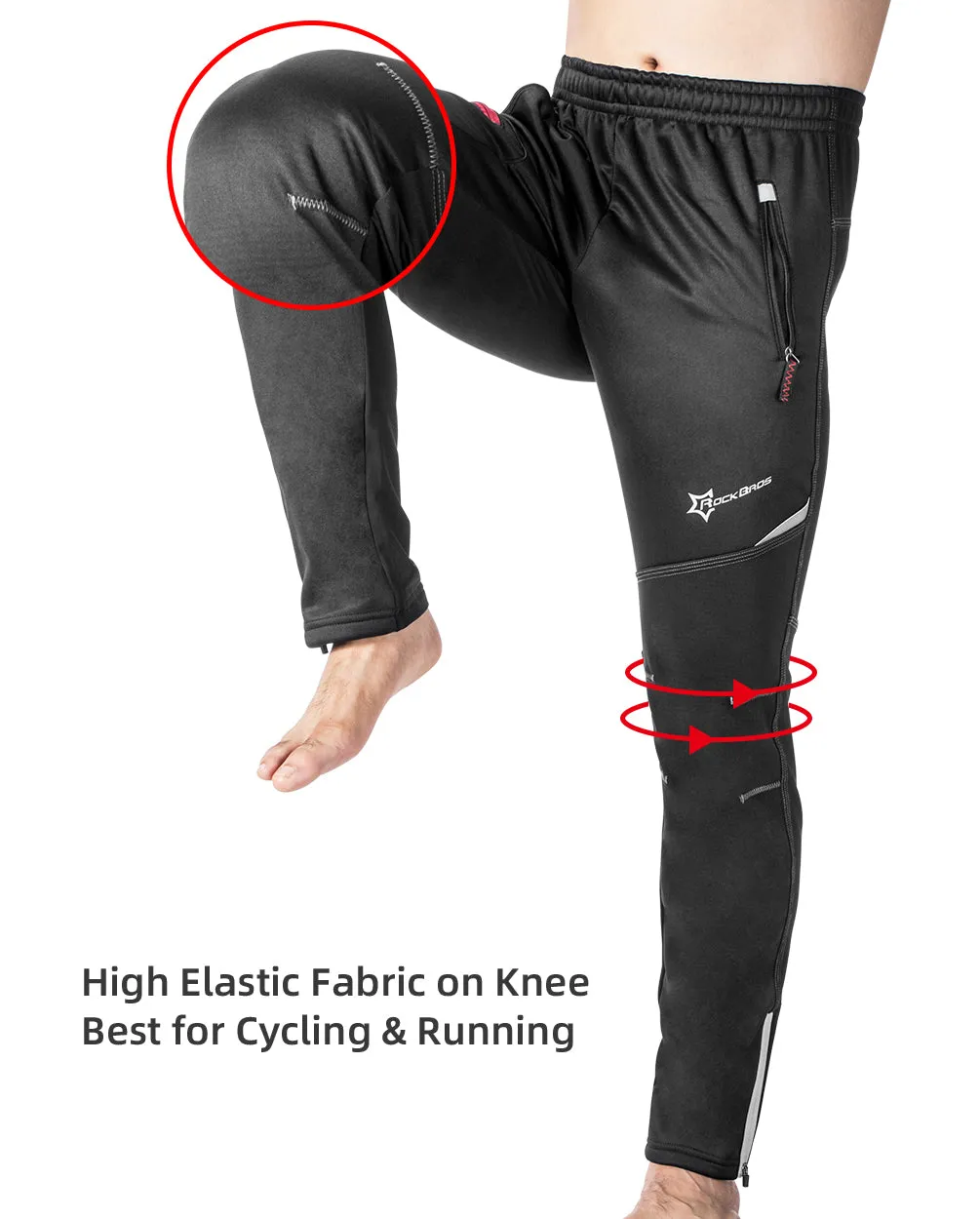 Windproof Thermal Fleece Winter Athletic Bike Pants
