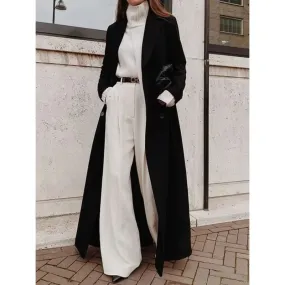 Women's Autumn Winter Fashion Coat Loose Long Oversize Warm Thic  Wool Blend Coat