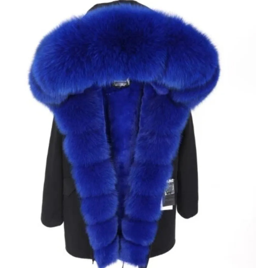 Women's Winter Casual Long Hooded Warm Parka With Fox Fur
