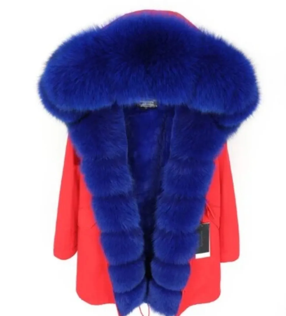 Women's Winter Casual Long Hooded Warm Parka With Fox Fur