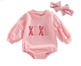 XOXO Infant Romper With Headband