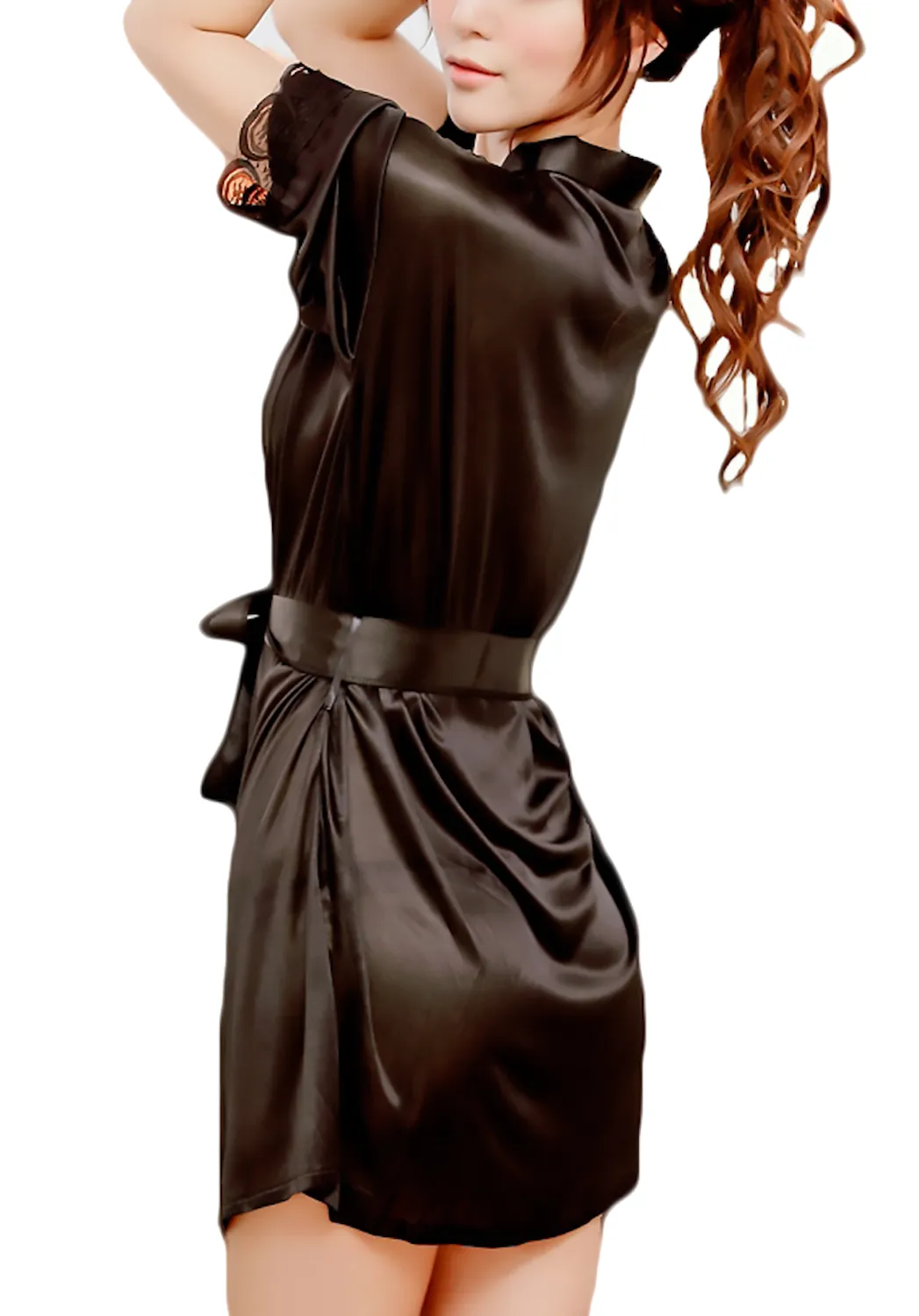 Xs and Os Women's Satin nightwear robe