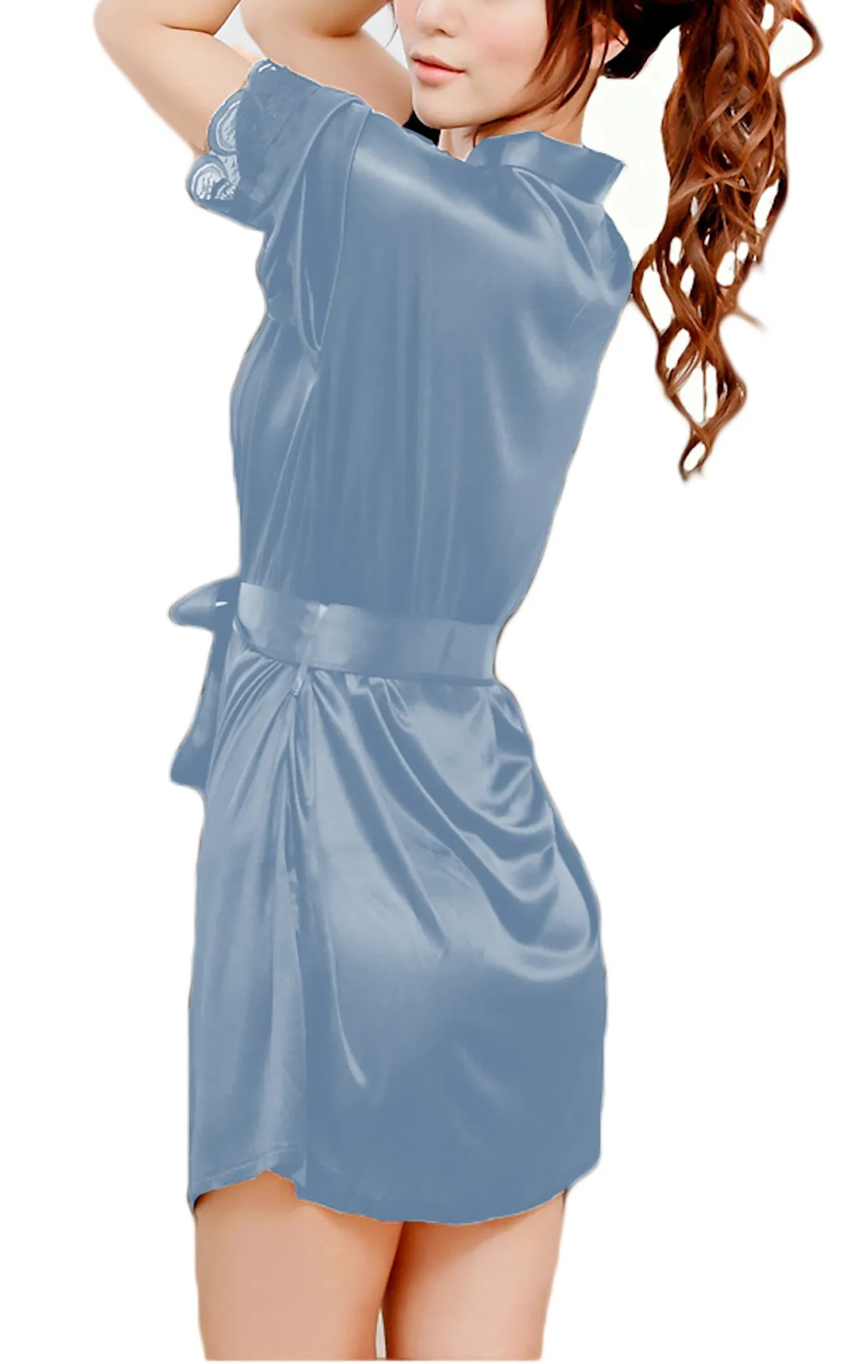 Xs and Os Women's Satin nightwear robe