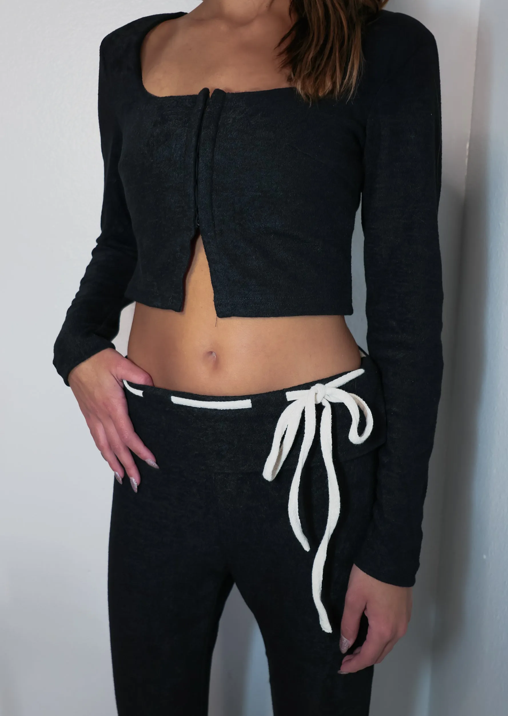 Y2K Black & White Knit Pants